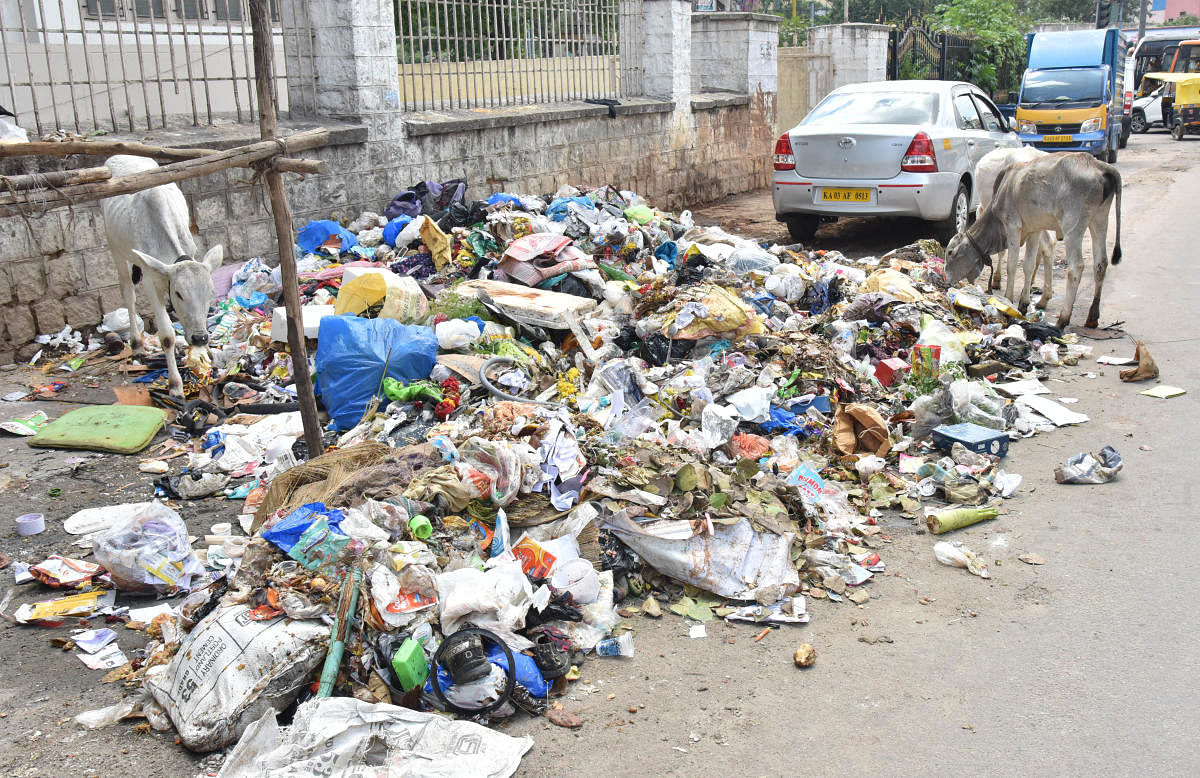 Stink place: The BBMP will set up 50 with one station for every two wards, where it will place containers to collect garbage. DH file photo