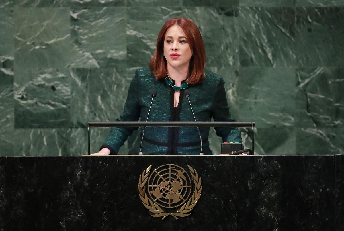 President of the UN General Assembly Maria Fernanda Espinosa. (Reuters file photo)