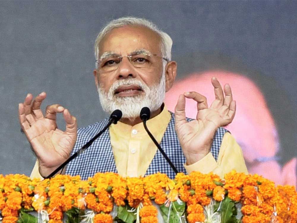 “Several leaders who are called stalwarts of the Congress and former ministers are out on bail these days,” Modi said at a public rally in Jaipur, punning on the Hindi term for a bullock cart. (PTI File Photo)