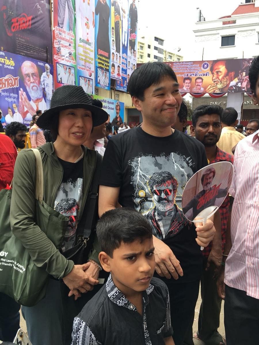 Japanese couple Yasuda and Satsuki flew to Chennai for a "first day first show pilgrimage" of a Rajinikanth movie.