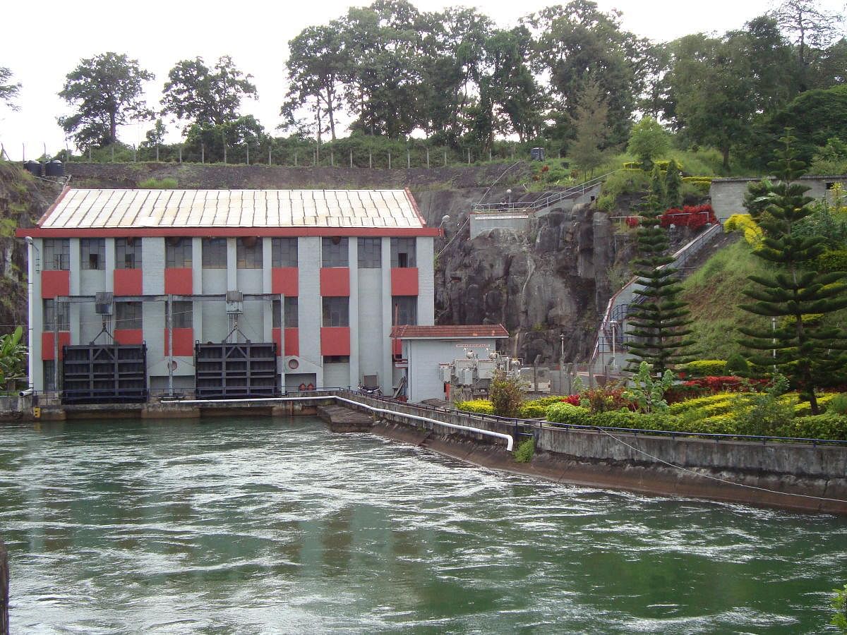 The EDCL hydroelectricity generation unit near Harangi reservoir in Kushalnagar.
