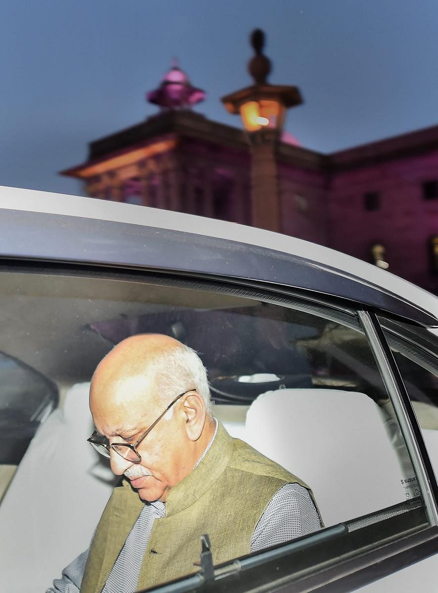 Minister of State for External Affairs M J Akbar leaves MEA at South Block, in New Delhi, Monday. Akbar has filed a private criminal defamation complaint against journalist Priya Ramani who recently levelled charges of sexual misconduct against him as the