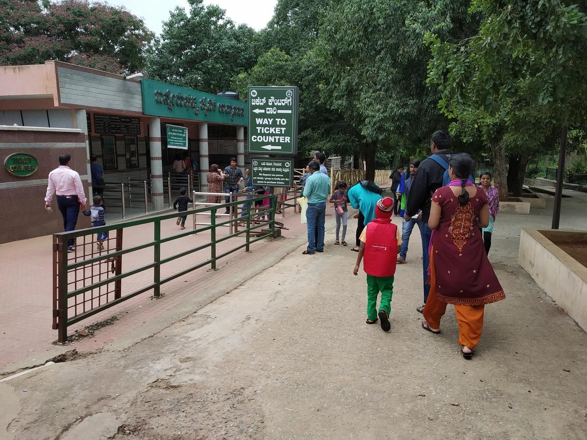 The management of Bannerghatta Biological Park (BBP) is talking to city-based architects and art schools on how to redo the entrance with ramps to make it diabled-friendly. DH file photo