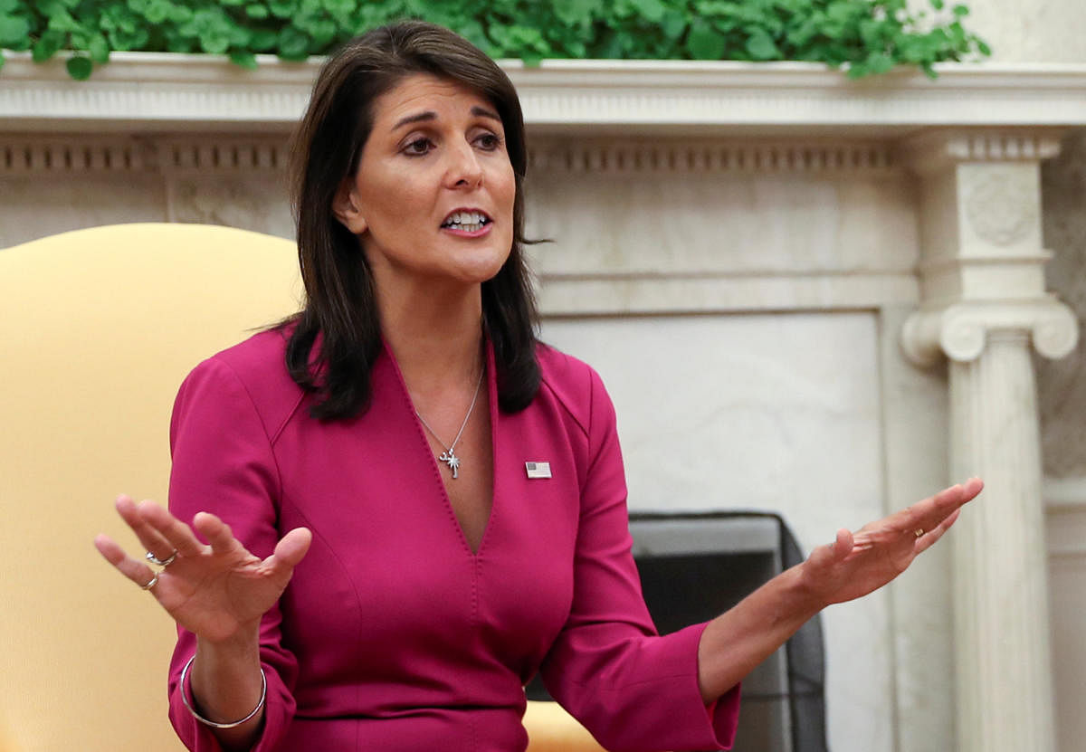 Outgoing U.S. Ambassador to the United Nations Nikki Haley. Reuters file photo