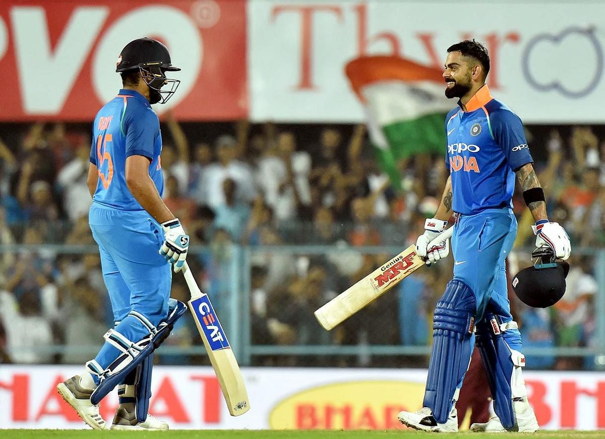 The hosts elected to bat and put up a mammoth total after riding on Kohli's 129-ball knock. (PTI Photo)