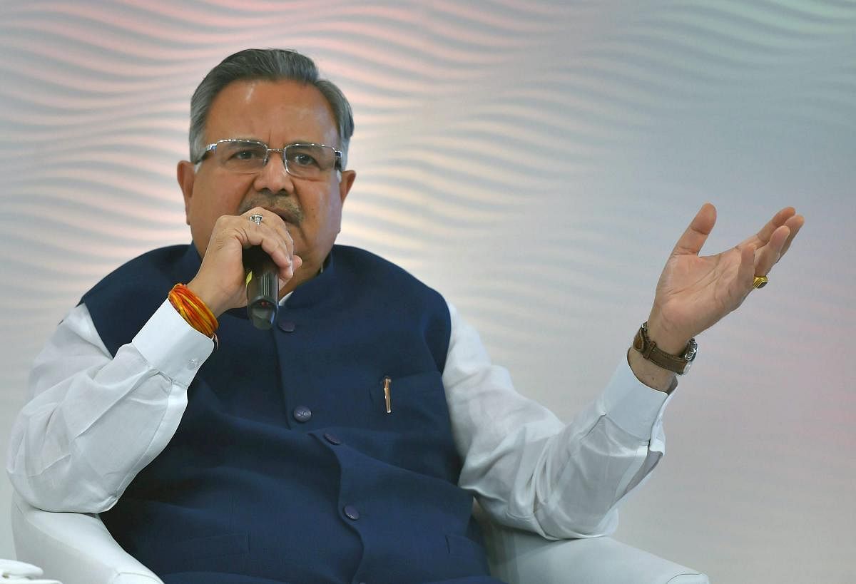 Three-term Chief Minister Raman Singh will contest from his seat Rajnandgaon while the party has fielded Lok Sabha MP Vikram Usendi from Antagarh seat. PTI Photo