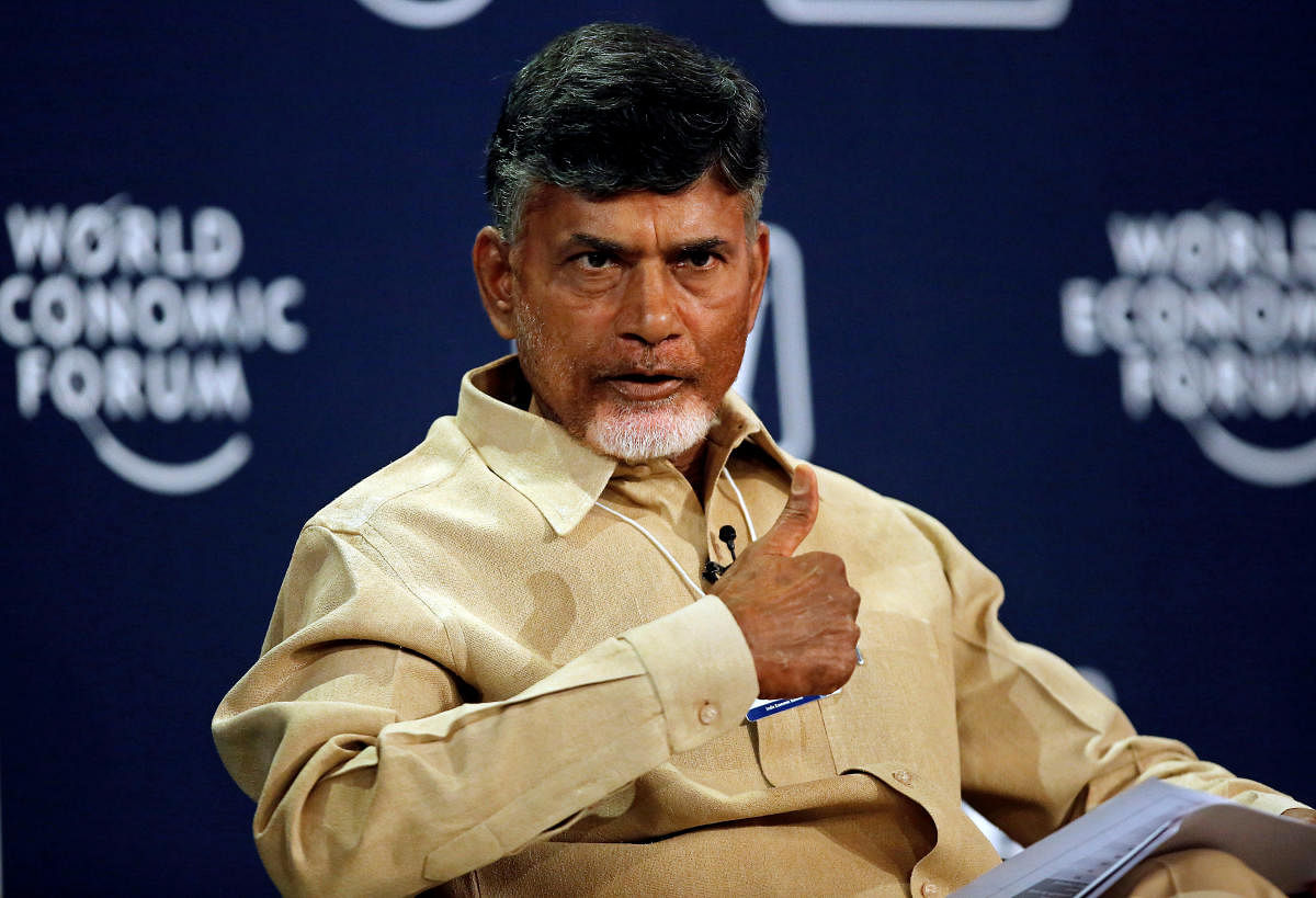 Andhra Pradesh Chief Minister N Chandrababu Naidu tore into BJP chief Amit Shah’s allegation that it was the Congress that slapped the cases on him. Reuters file photo