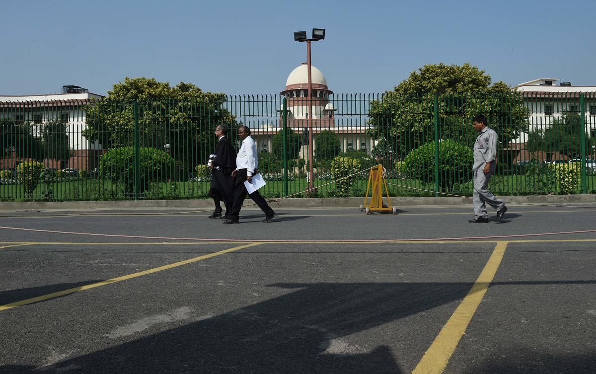 A view of the Supreme court on Thursday. AFP