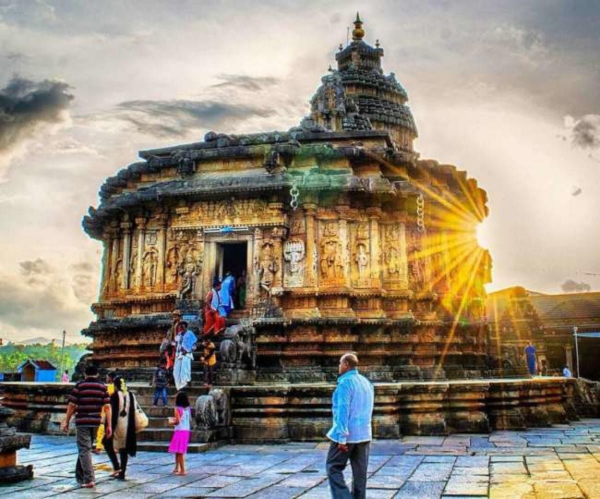 Sri Vidyashankara temple on the premises of Shri Sharada peetha in Sringeri.