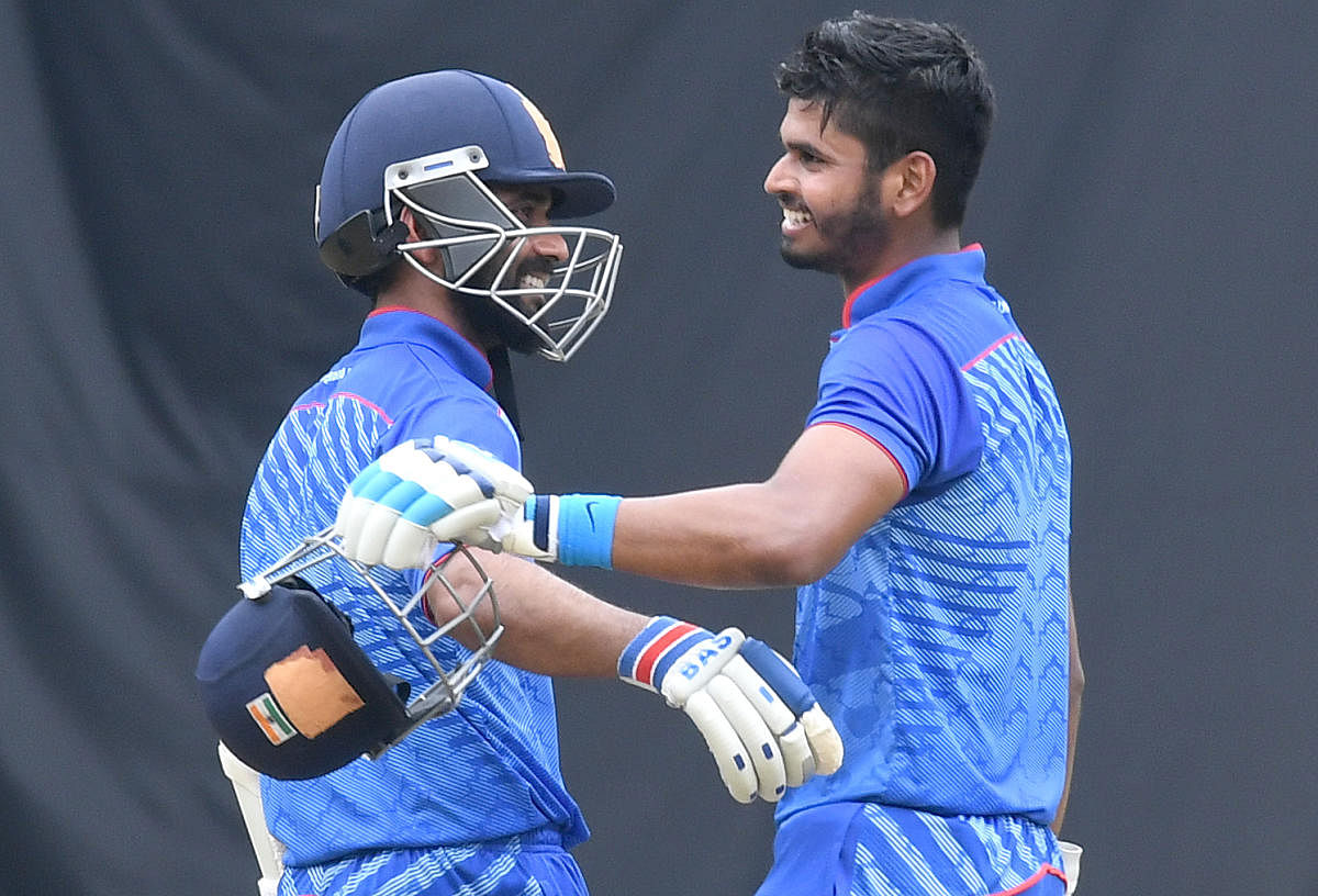 TALE OF TWO SKIPPERS While Ajinkya Rahane's (left) ton resulted in India C's win, Shreyas Iyer's 148 proved inadequate for India B in the Deodhar Trophy final on Saturday. DH File Photo