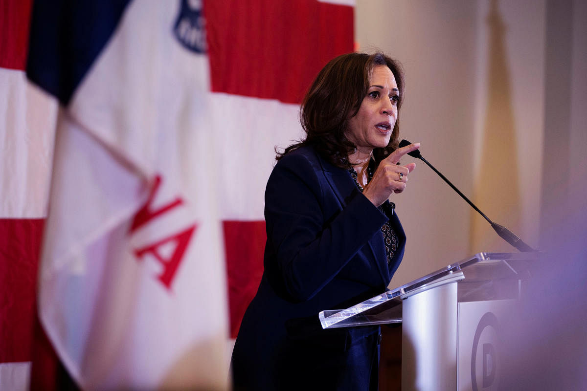 Kamala, a rising star in the opposition Democratic Party and a potential presidential candidate, is the first Indian-origin US Senator. (Reuters file photo)