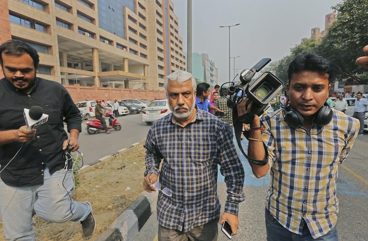 CBI Deputy SP A K Bassi outside CBI headquaters, in New Delhi, Wednesday, Oct 24, 2018. Bassi has been shunted to Port Blair in "public interest" with "immediate effect". (PTI Photo)