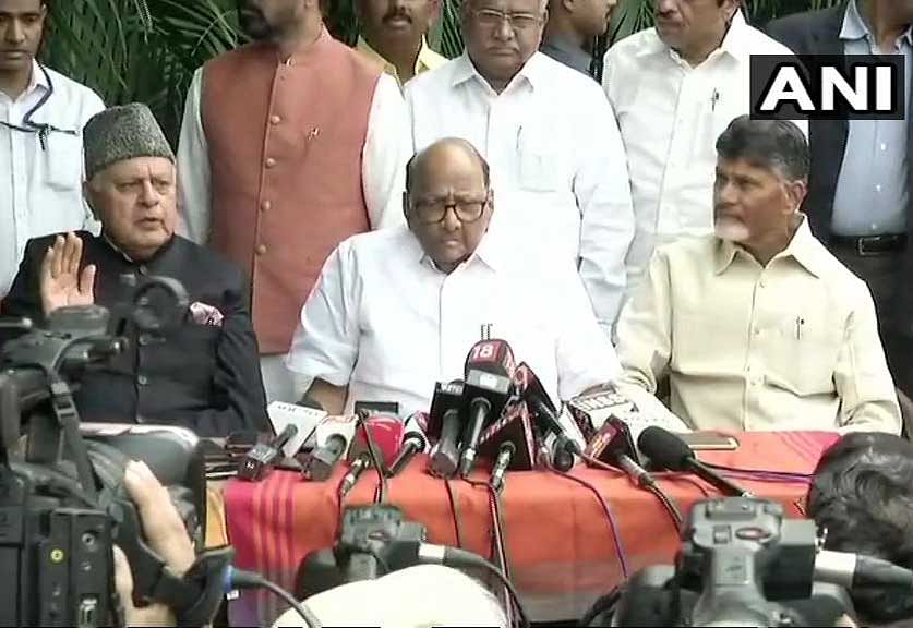 Naidu and Gandhi are expected to discuss the national political situation and how to enlarge the Opposition space to effectively take on Modi regime. (Image courtesy ANI/Twitter)