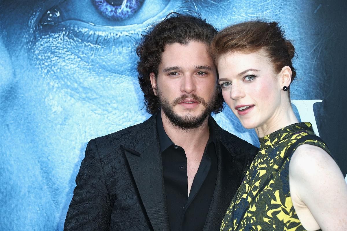 Kit Harington and Rose Leslie. AFP File Photo