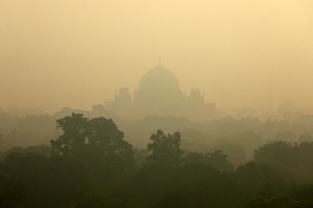 Humayun's Tomb is seen shrouded in smog in New Delhi. (Reuters File Photo)
