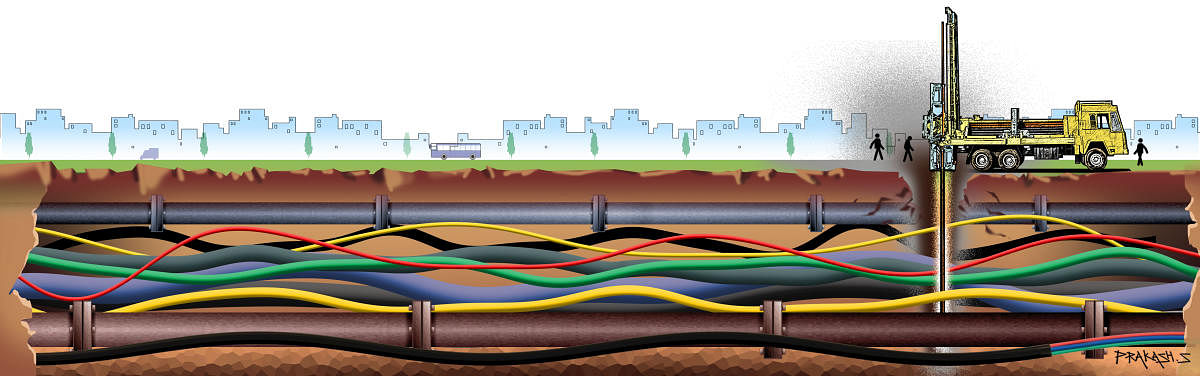 Under ground Cable_illustration