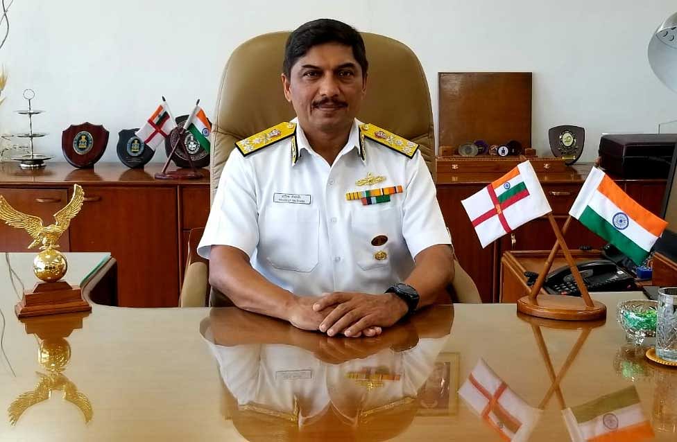 Vice Admiral Sandeep Naithani took over as the Director General Naval Projects, Mumbai, on Tuesday.  DH photo
