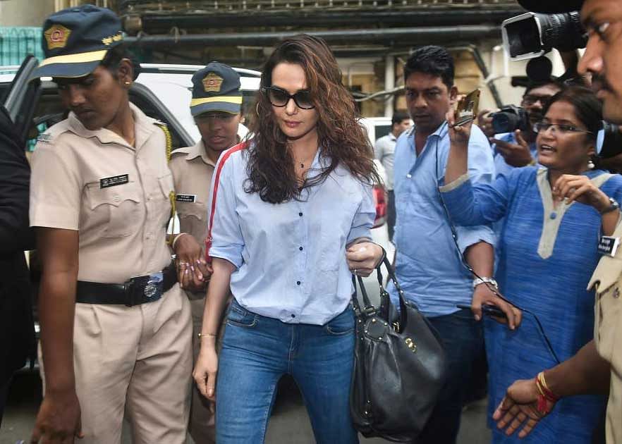  Bollywood actor Preity Zinta arrives for a hearing on the 2014 molestation case against Ness Wadia, at Bombay High Court in Mumbai. PTI Photo