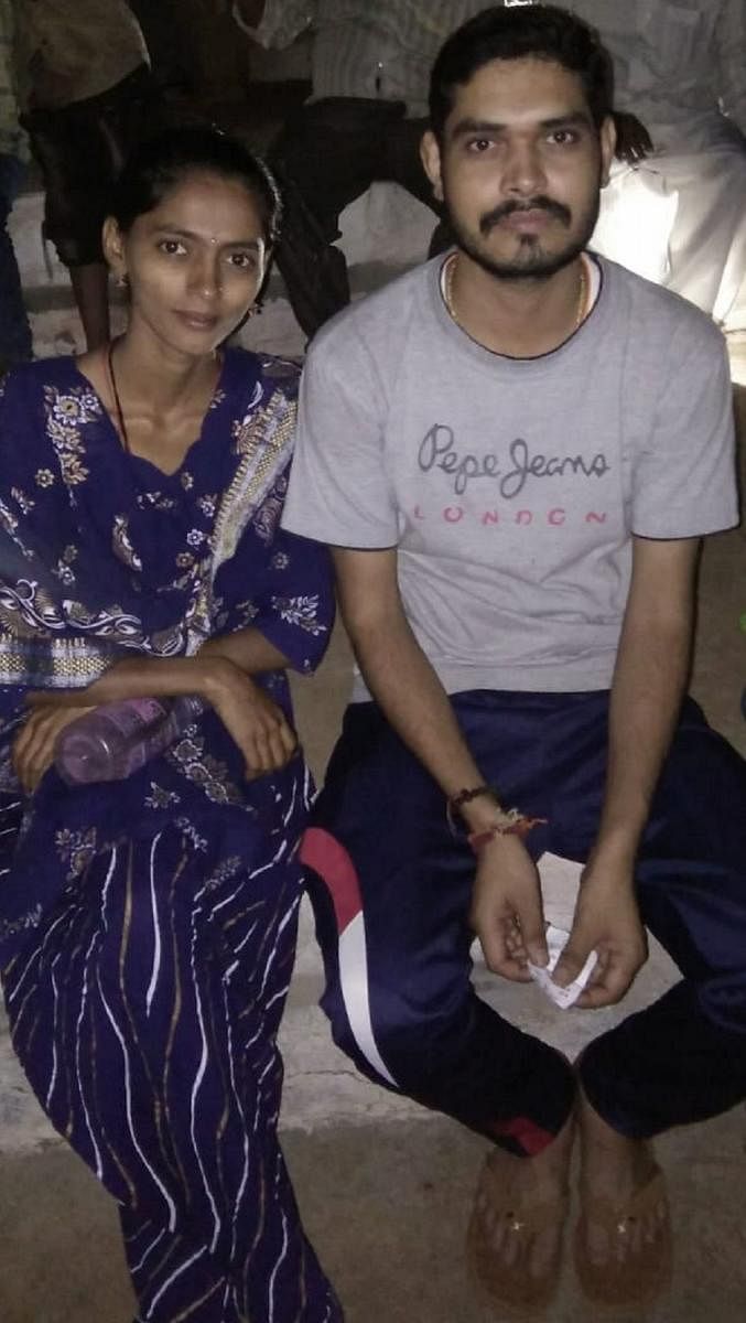 The victim Renuka, with her husband Shankrappa Naik.