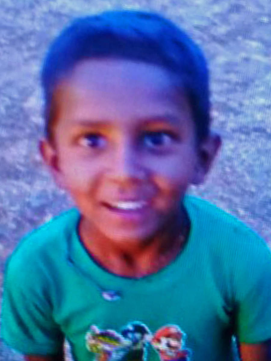 Six-Year-Old Gautham who drowned in a sump near his house in Harokyathanahalli near Madanayakanahalli on Tuesday.