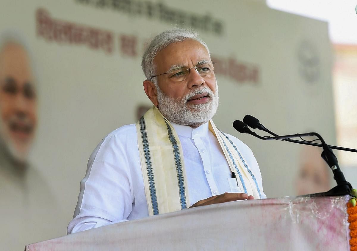 Prime Minister Narendra Modi on Friday accused the Congress of backing the urban Maoists who he said have ruined the lives of poor Adivasi youth.