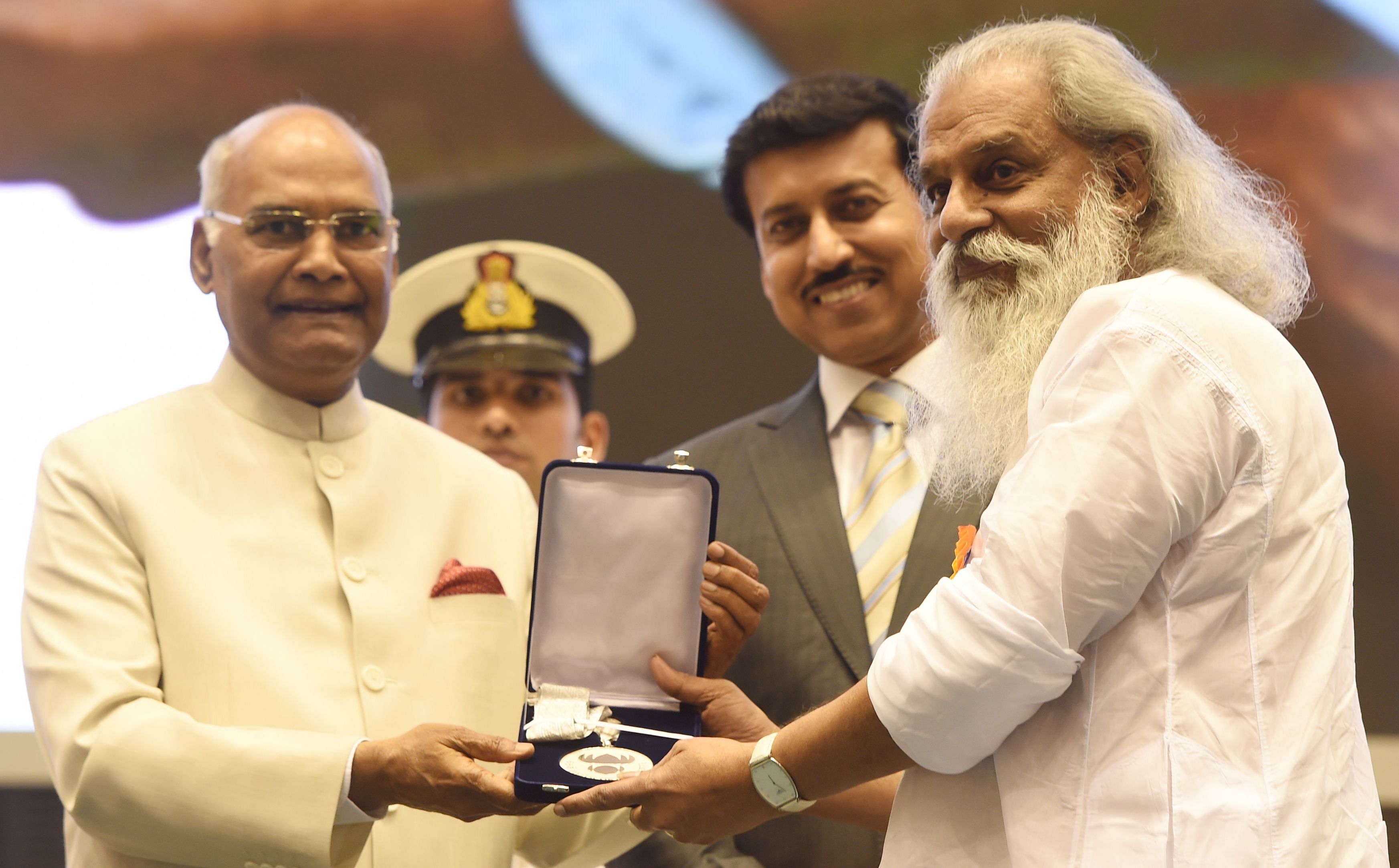 Iconic singer K J Yesudas, who received his award on Thursday, was in for severe criticism for "going against" the solidarity displayed by the award winners.