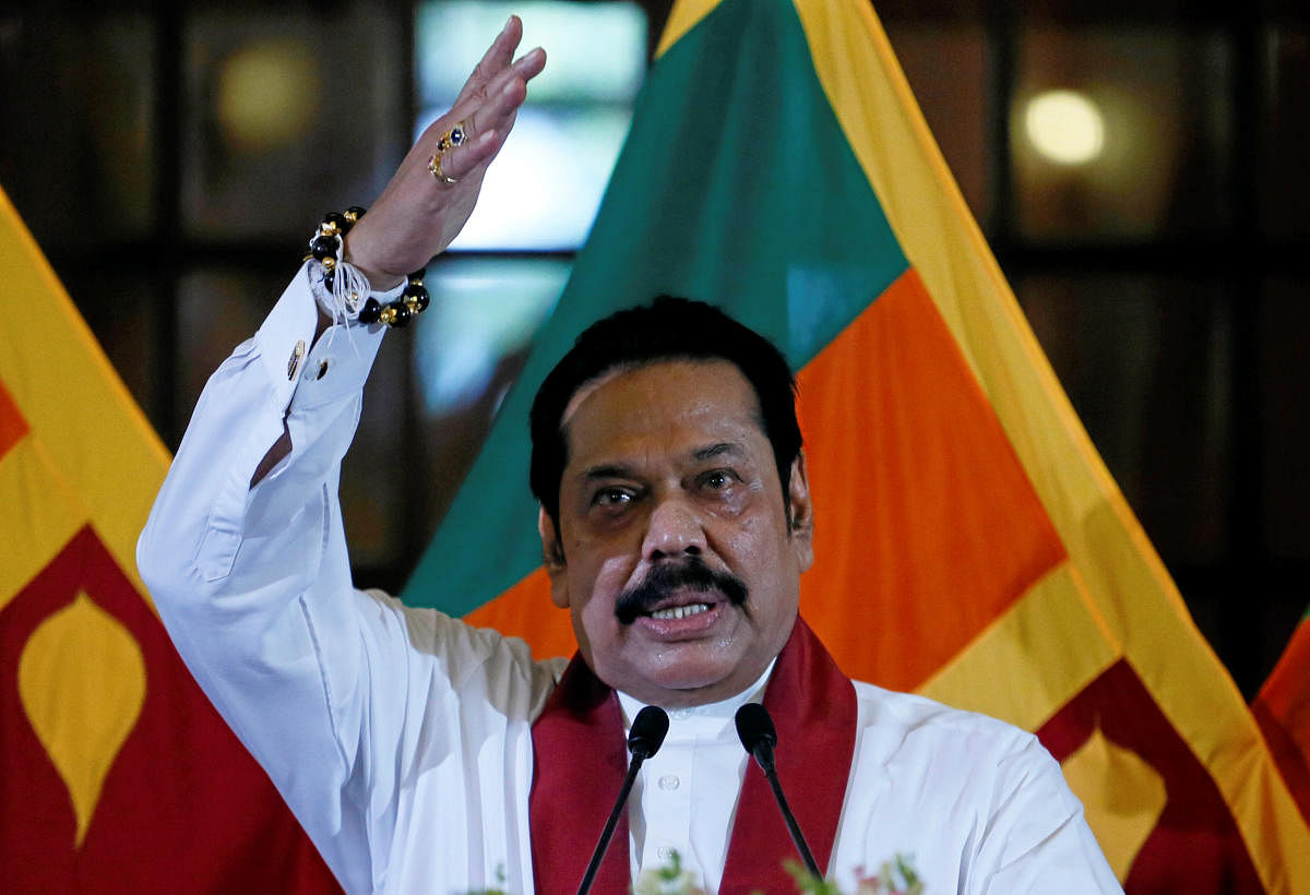 Rajapaksa's move signalled that he would contest the snap polls, to be held on January 5, under his own party banner and not that of Sirisena's Sri Lanka Freedom Party (SLFP). Reuters file photo
