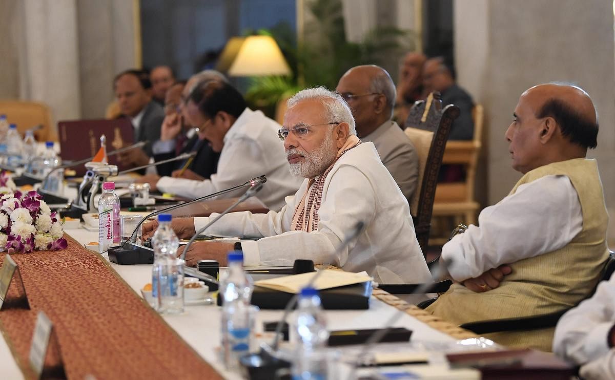 Prime Minister Narendra Modi addresses the opening session of the 49th Governors’ Conference, at Rashtrapati Bhavan, in New Delhi, on Monday. PTI