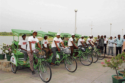 Eco rickshaws in Chandigarh.