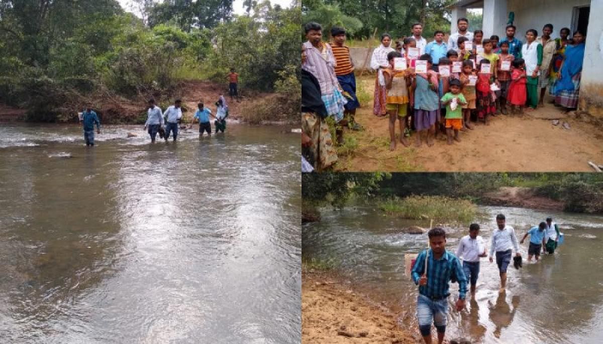 Sukma district's vaccination team travelled on foot to provide their service to remote villages in Chhattisgarh.