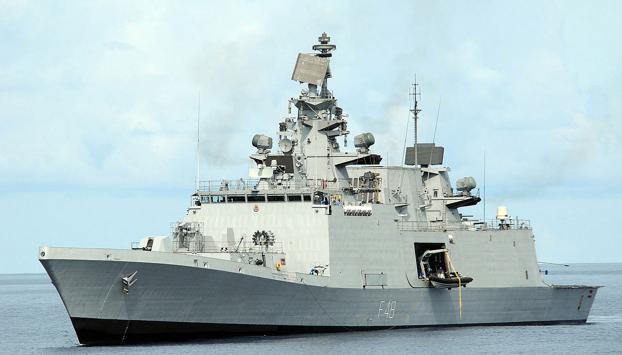 INS Satpura, a Shivalik-class frigate currently used by India. Wikipedia photo.