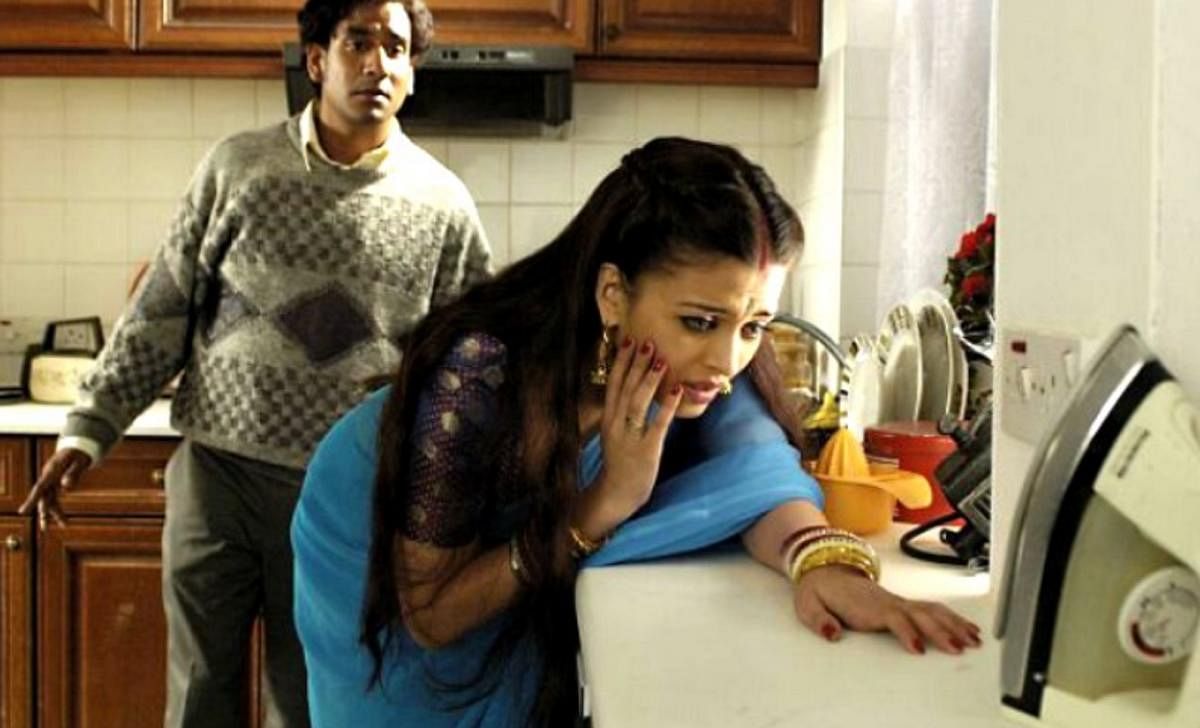 Many films show scenes of domestic violence. This scene is from Bollywood production Provoked. 