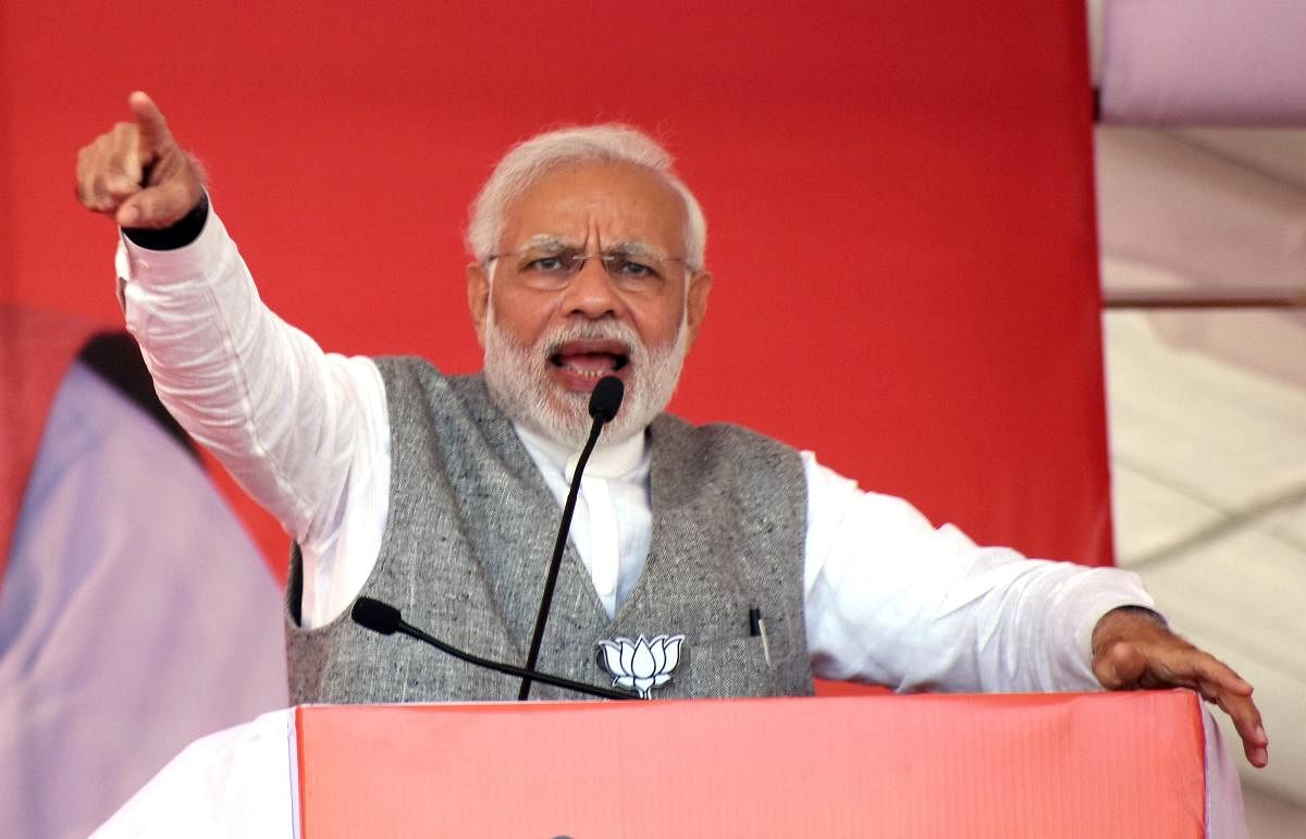Prime Minister Narendra Modi said on Sunday he deliberately kept "politics" out of his monthly radio address 'Mann ki Baat' as the programme was about the aspirations of the people and not his or the government's achievements. PTI photo