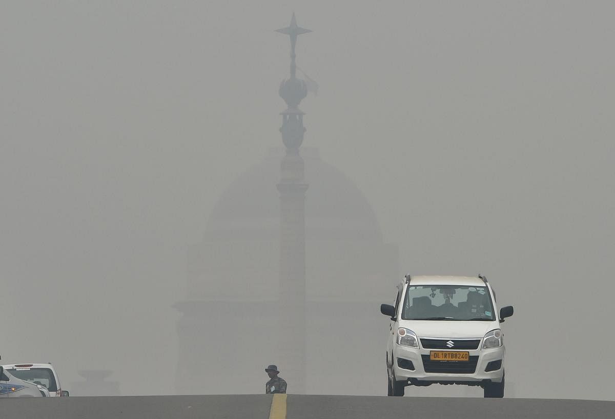 The overall air quality index (AQI) was recorded at 320 -- in the "very poor" category, according to data from the Central Pollution Control Board (CPCB). (PTI File Photo)