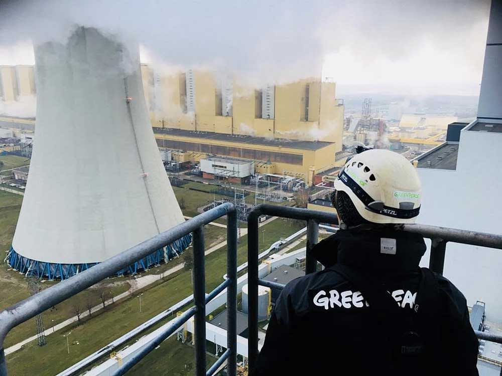 The state-run plant is Poland's biggest power producer, Europe's largest polluter and one of the biggest coal power plants in the world. (Image courtesy Greenpeace/Twitter) 