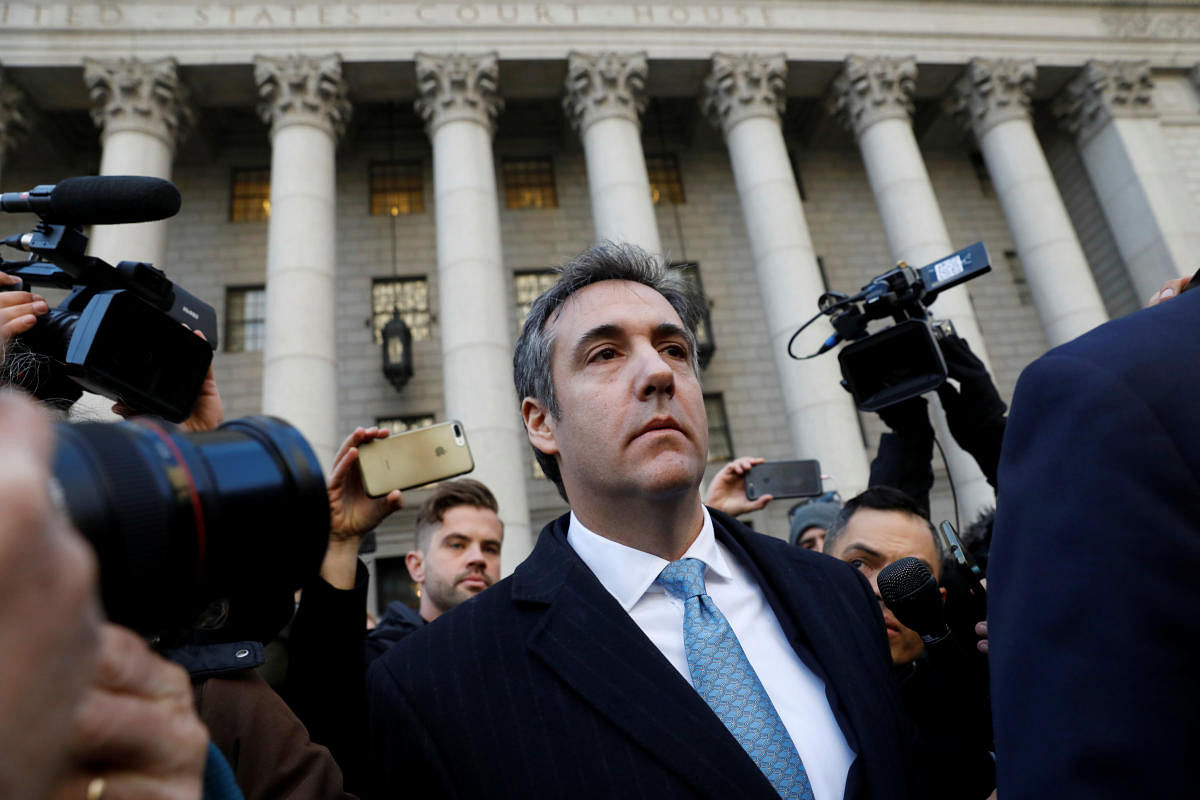 U.S. President Donald Trump's former lawyer Michael Cohen exits Federal Court after entering a guilty plea in Manhattan, New York City, U.S., November 29, 2018. REUTERS/Andrew Kelly