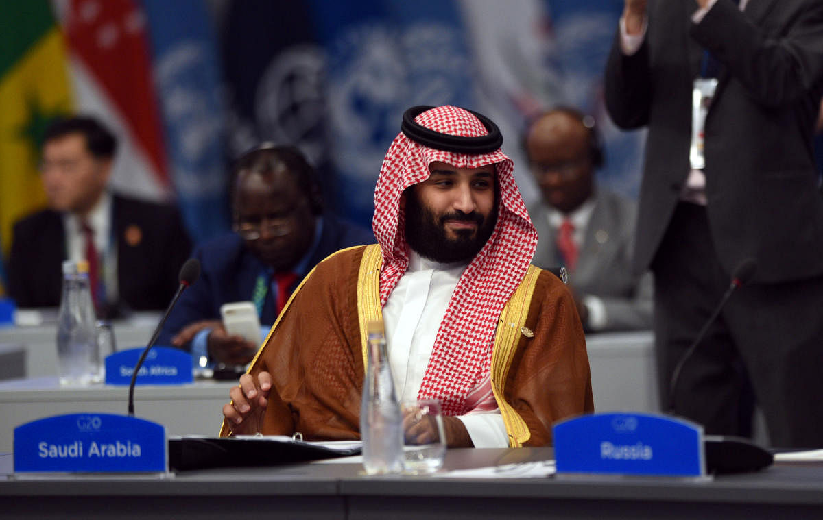 Saudi Arabia's Crown Prince Mohammed bin Salman attends the plenary session at the G20 leaders summit in Buenos Aires. (G20 Argentina/Handout via REUTERS)