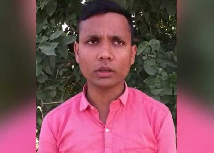 Yogesh says in the video that in the alleged cow slaughter in Bulandshahr, which led to the violence, the police are "portraying me as if I am a history-sheeter." Video grab