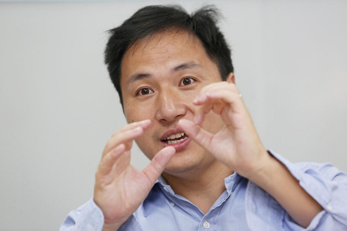 Scientist He Jiankui speaks at his company Direct Genomics in Shenzhen, Guangdong province, China July 18, 2017. REUTERS