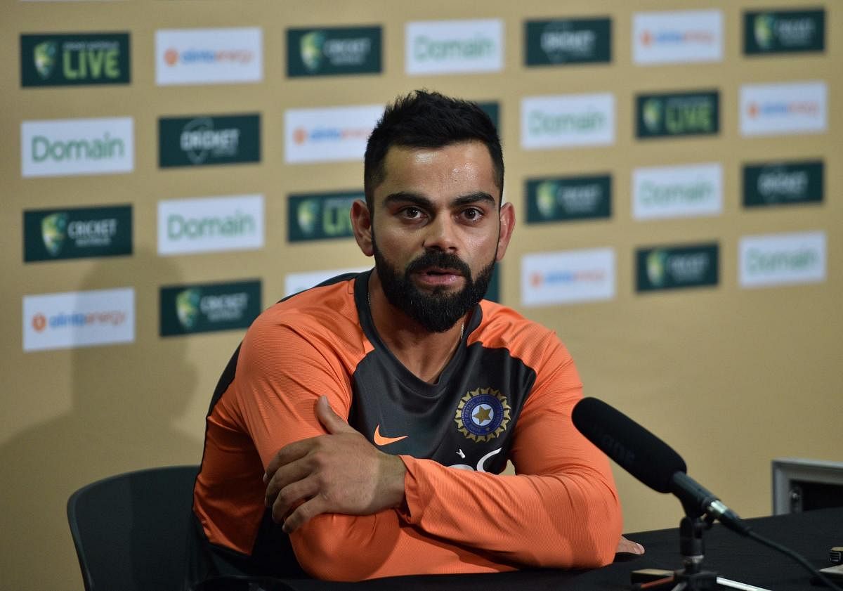 CONFIDENT: Indian captain Virat Kohli said his team's batsmen must utilise the familiarity with the Australian conditions to good effect. AFP