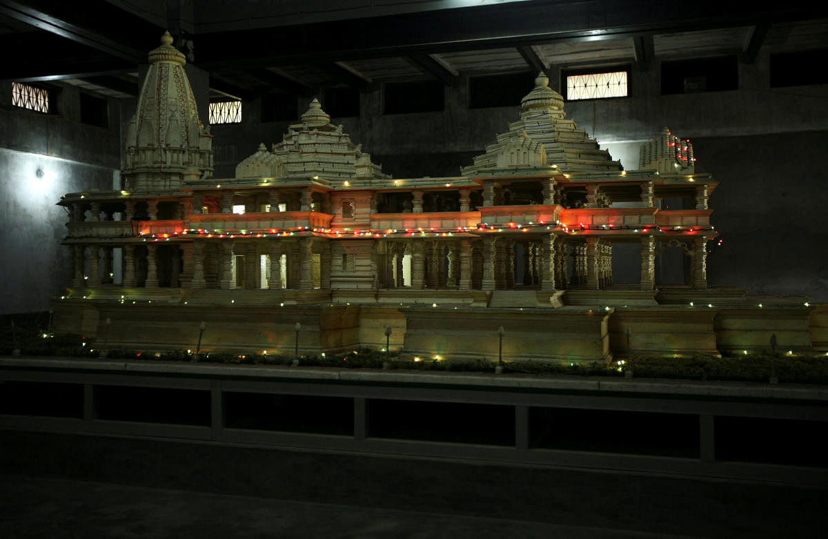 A model of a proposed Ram temple. Reuters file photo