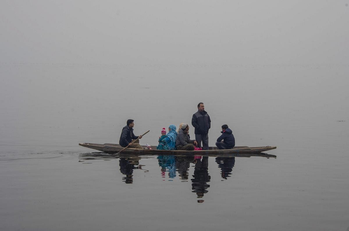 The lake was completely frozen twice in the last 52 years - in 1986 and 1964. The coldest temperature ever recorded in Kashmir was minus 14.4 degrees Celsius on January 31, 1893. (PTI File Photo)
