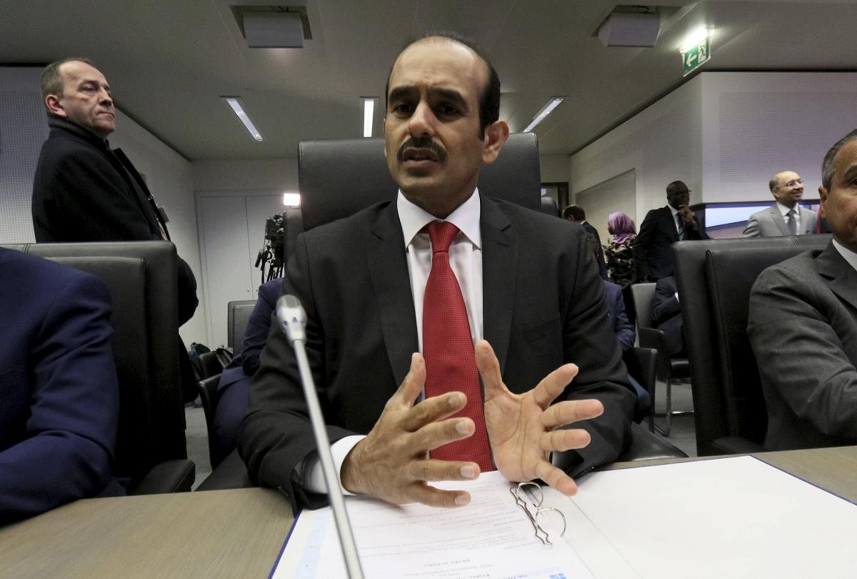 Saad Sherida Al-Kaabi Minister of State for Energy Affairs of Qatar speaks prior to the start of a meeting of the Organization of the Petroleum Exporting Countries, OPEC, at their headquarters in Vienna, Austria. AP/PTI photo.