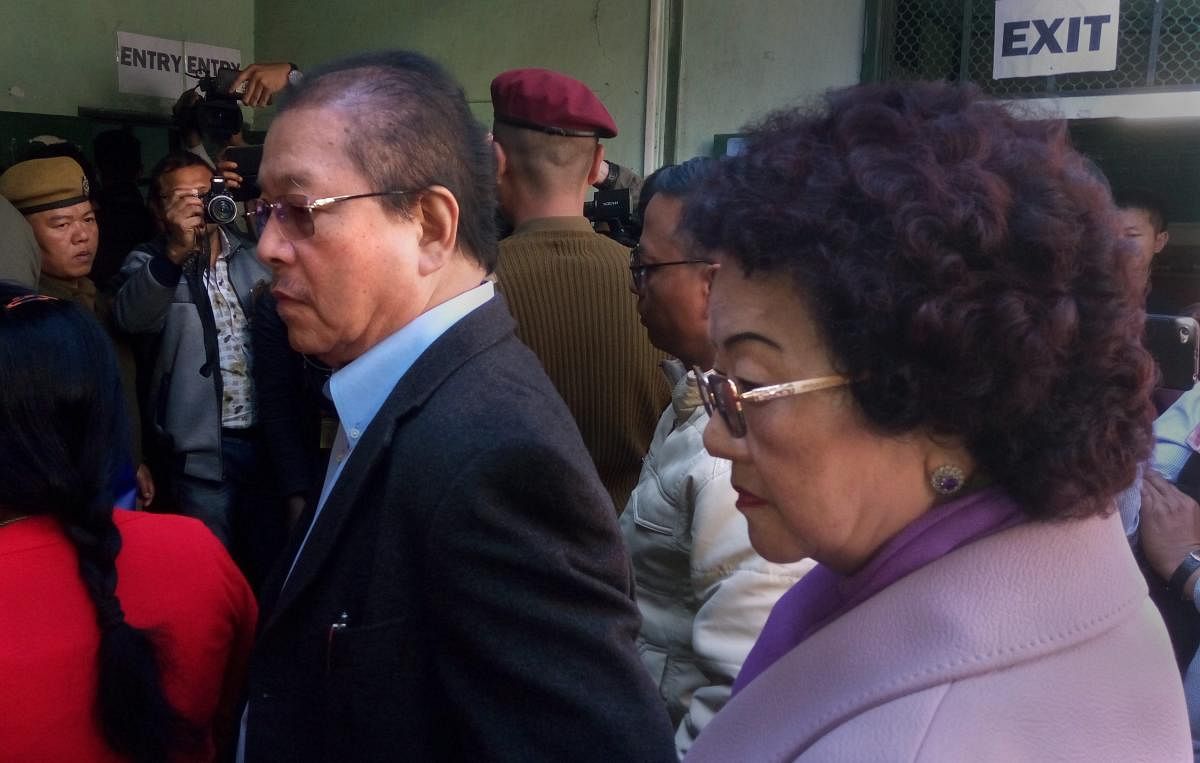 Mizoram Chief Minister Lal Thanhawla and his wife Lal Riliani. PTI File Photo 