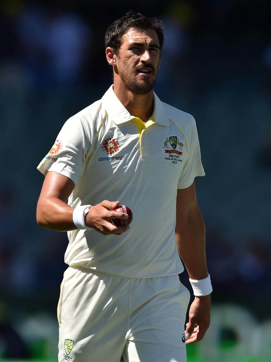 YET TO FIRE: Australia's Mitchell Starc struggled for rhythm in the first Test against India at Adelaide. AFP File Photo