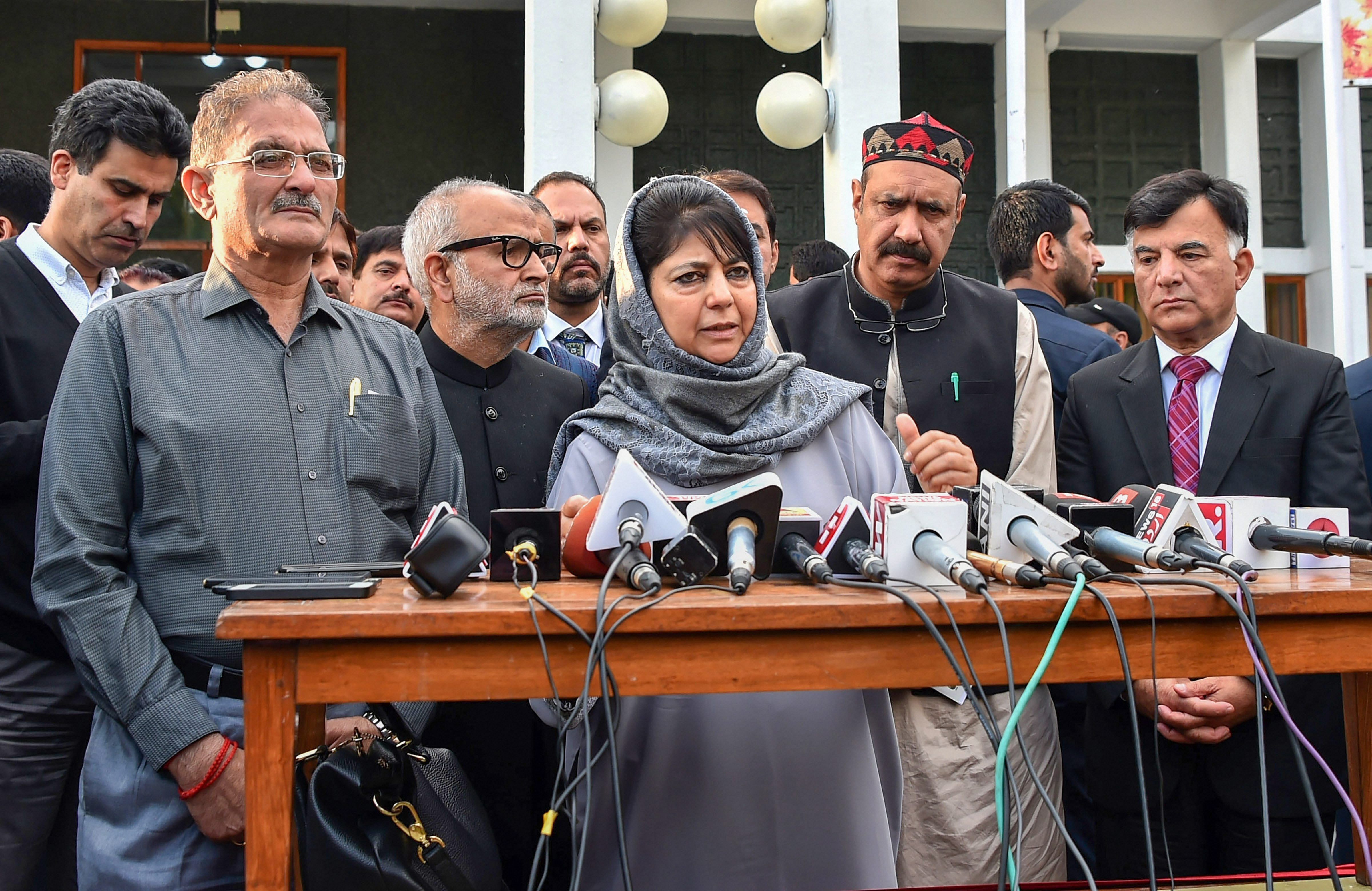 Ruling PDP’s alliance partner BJP has rejected Chief Minister Mehbooba Mufti's demand for unilateral ceasefire in Kashmir. PTI file photo