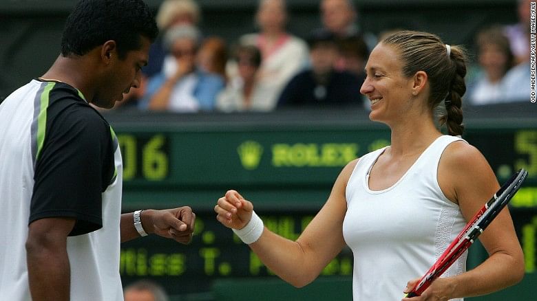Mary Pierce won the mixed doubles title at Wimbledon with India's Mahesh Bhupathi. 