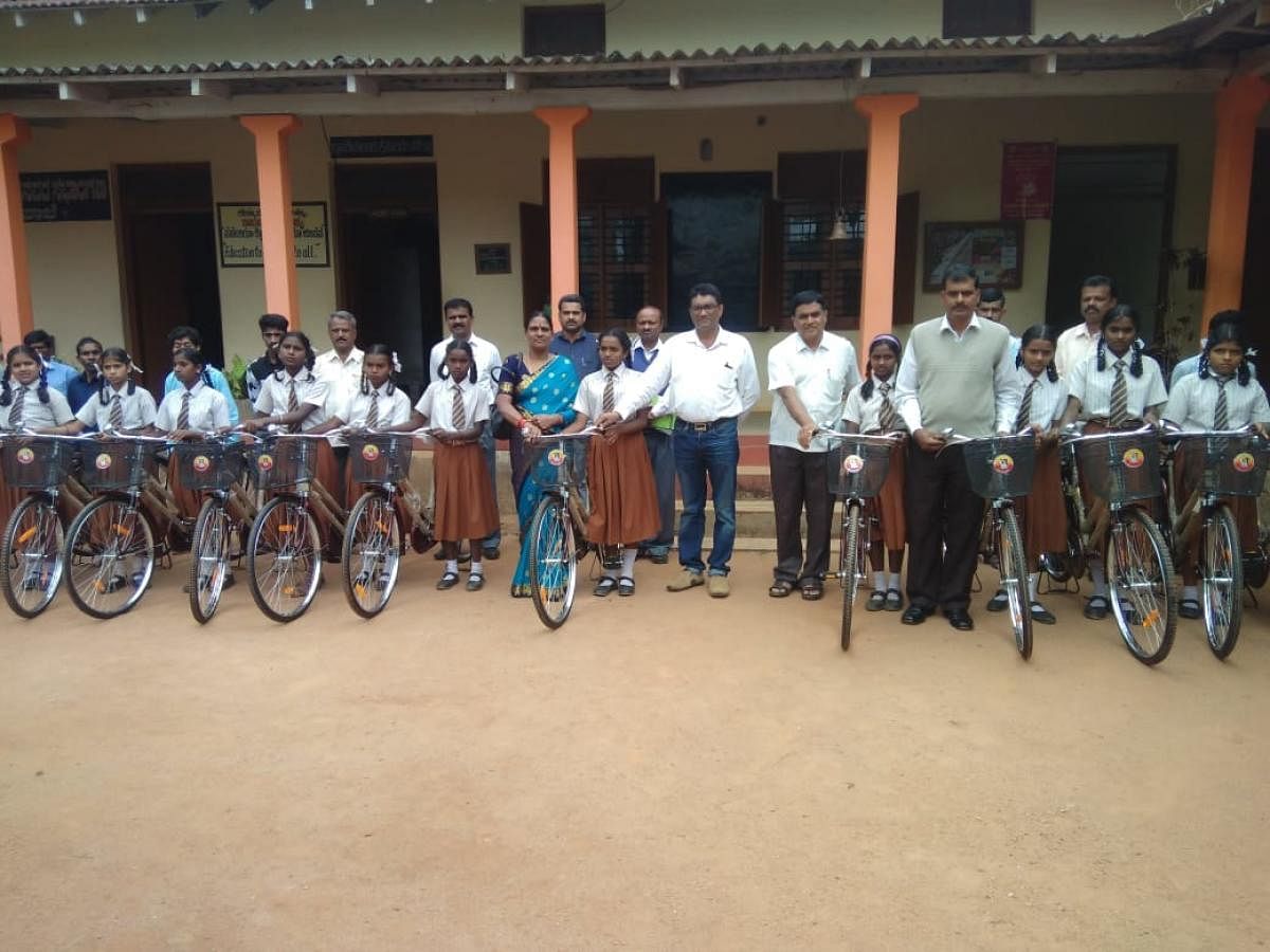 In the current academic year, 5.14 lakh students were to receive free bicycles at an estimated cost of Rs 185 crore.