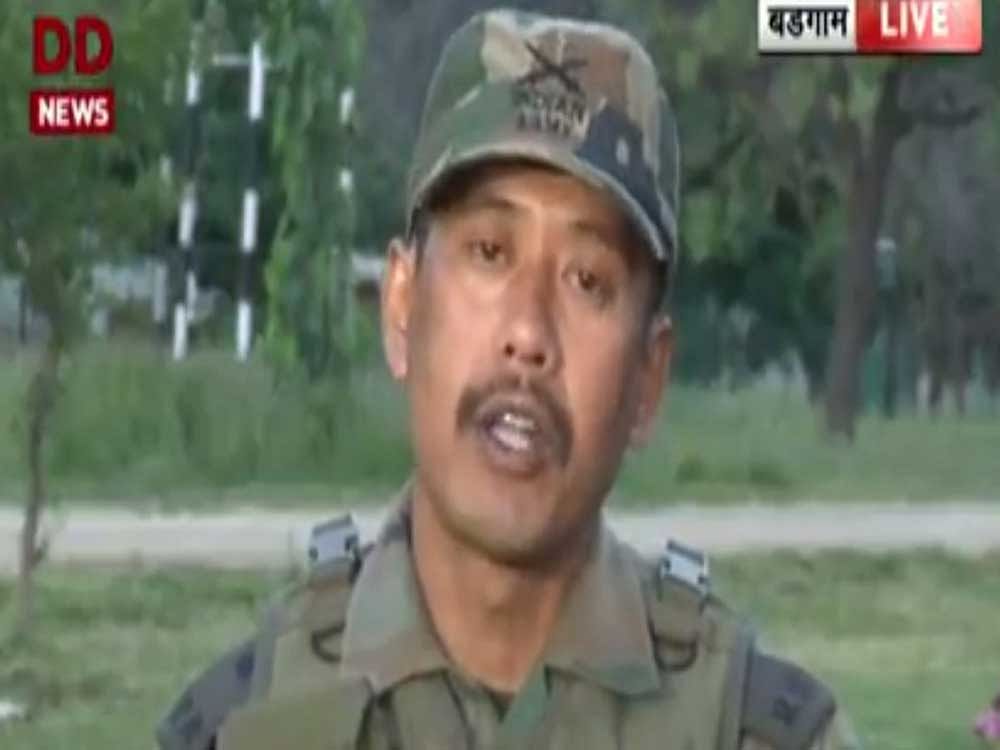 In picture: Major Leetul Gogoi. File photo/Screengrab. 