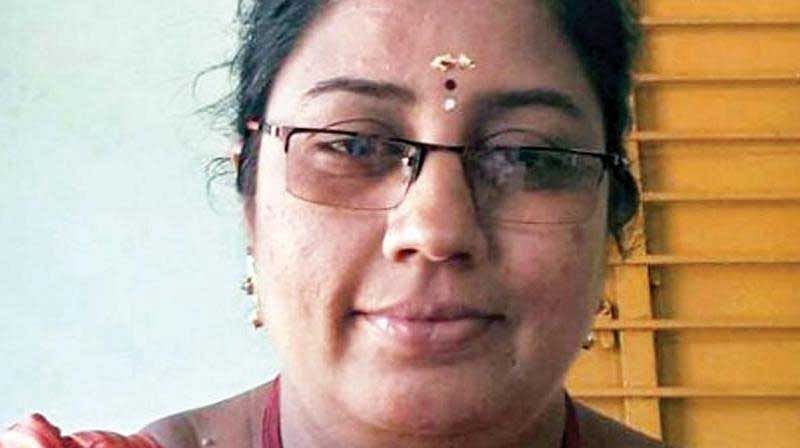 Nirmala Devi was arrested on April 16, a day after an audio clip in which she purportedly advised some girl students "to adjust with some officials" for higher marks and money went viral in the social media. Picture courtesy Twitter